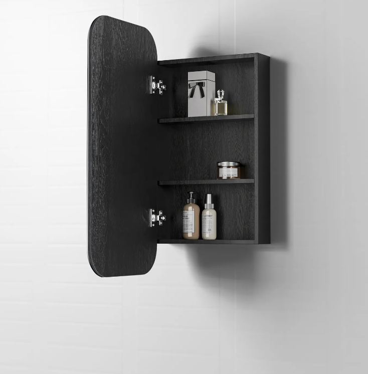 SSQ9045B- NEWPORT SHAVING CABINET BLACK OAK