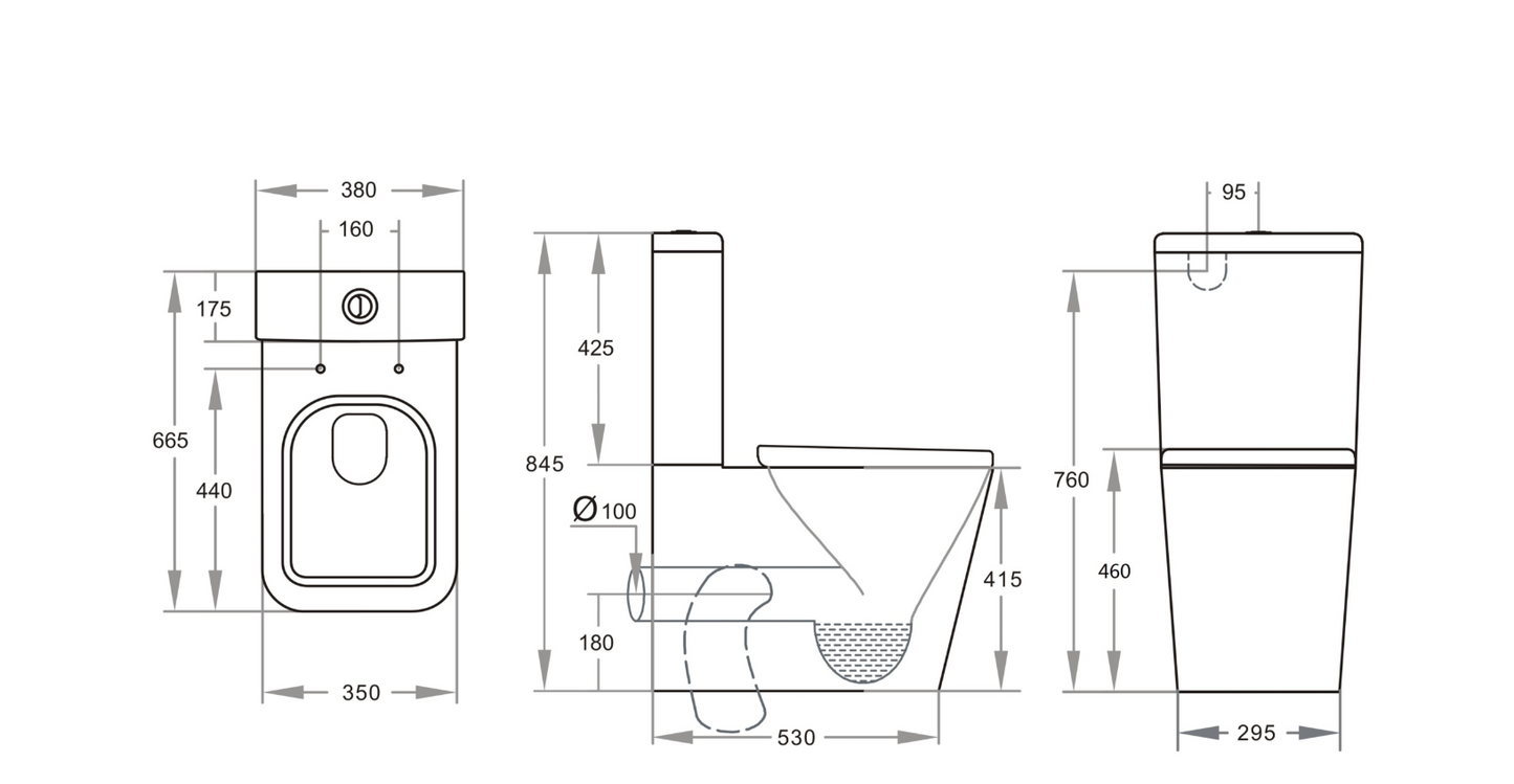 Qubist KDK003 - Boxrim Toilet