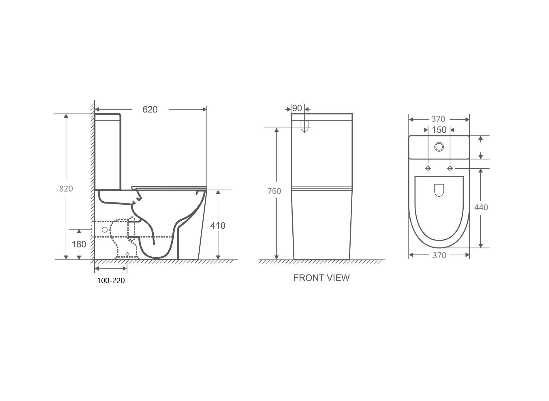 London - Back to Wall Toilet