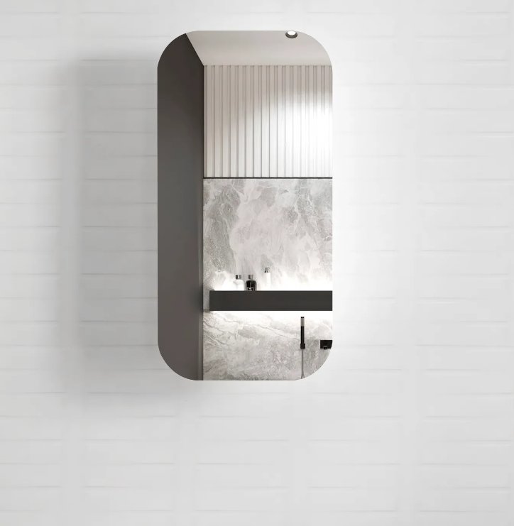 SSQ9045B- NEWPORT SHAVING CABINET BLACK OAK