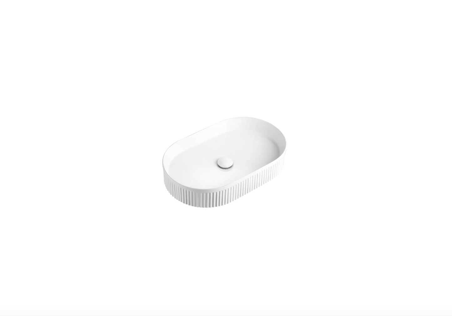 KENSINGTON 560X350X120 OVAL BASIN GLOSS WHITE
