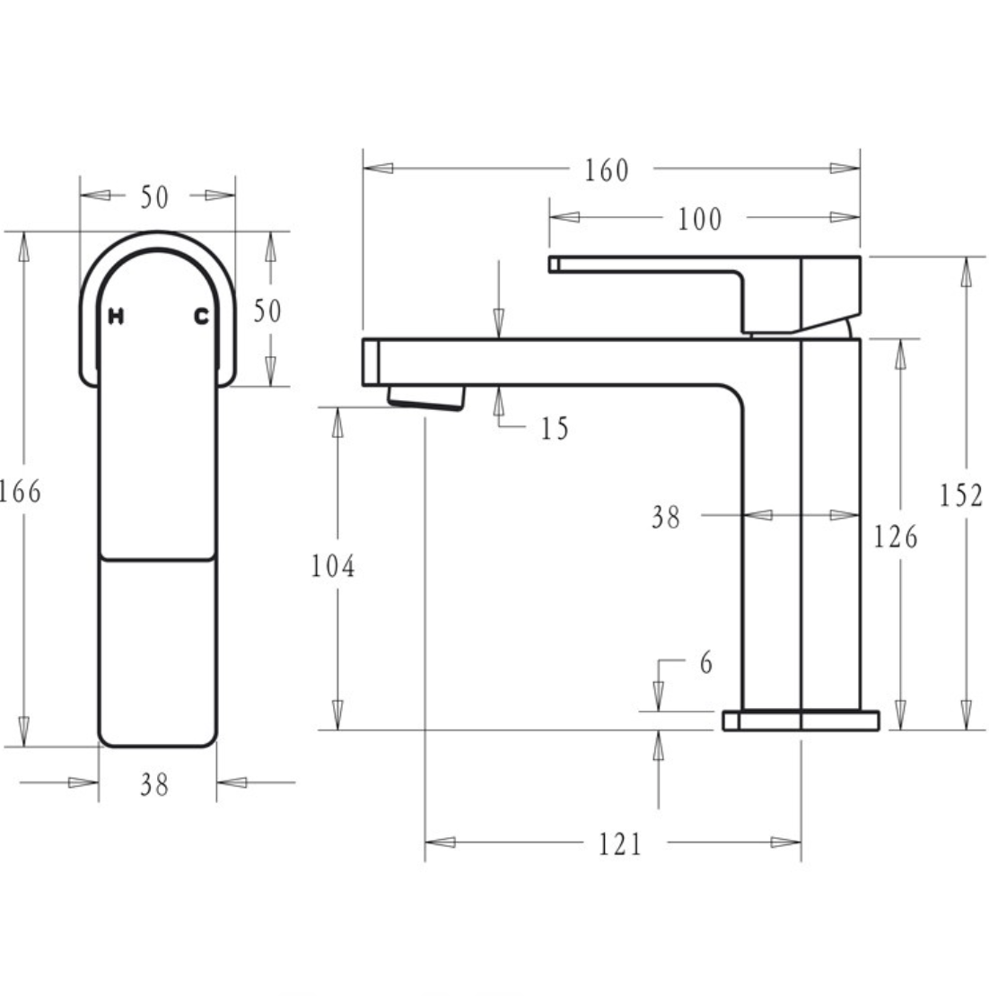 IKON/ FLORES BASIN MIXER - HYB135-201