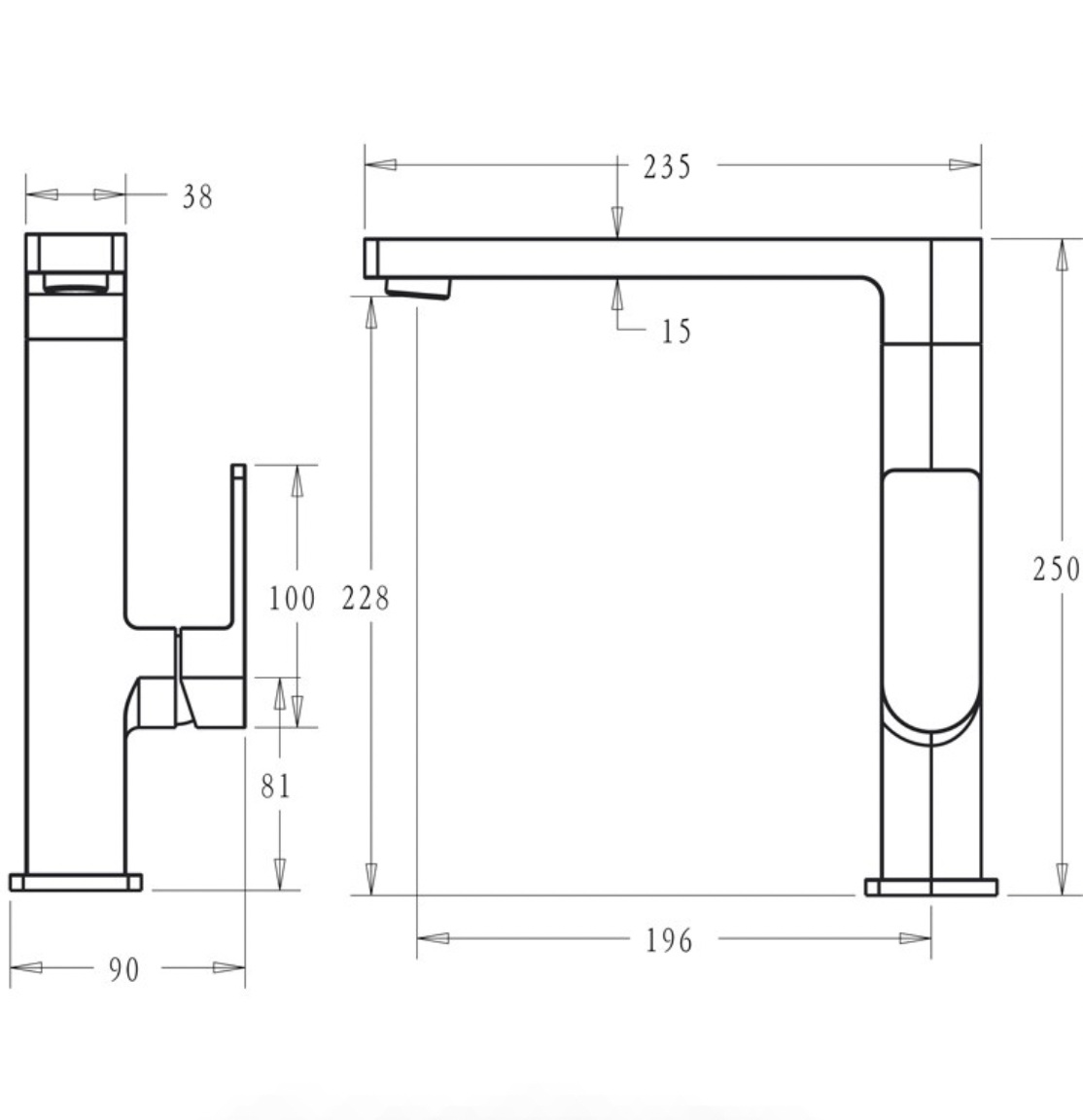 IKON/ FLORES KITCHEN MIXER - HYB135-102