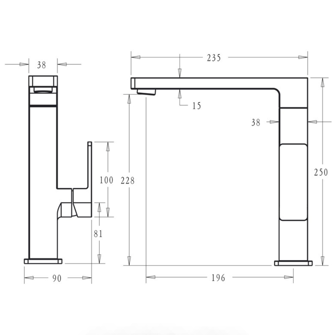IKON/ CERAM SINK MIXER - HYB636-102