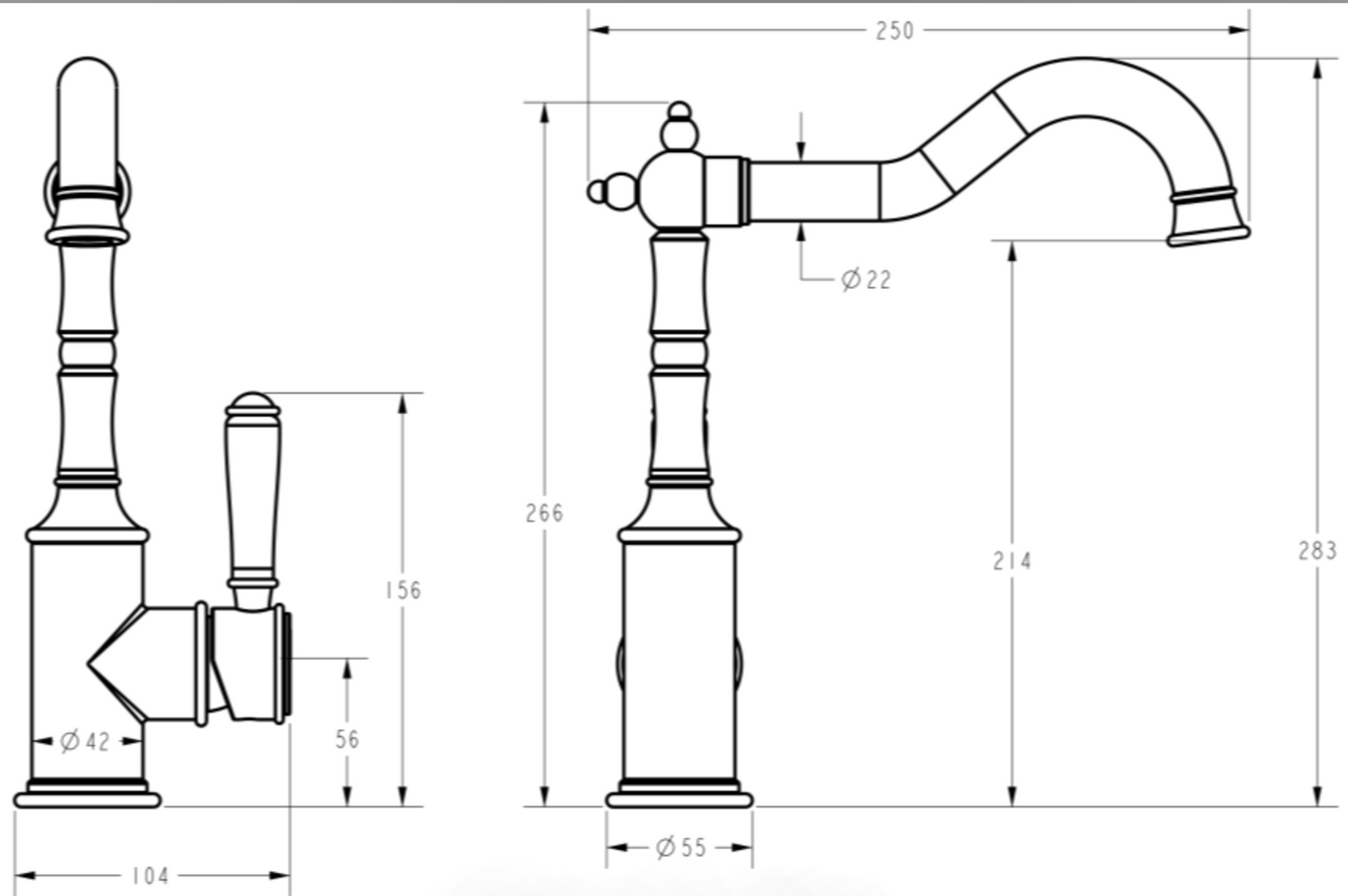 IKON / Clasico Sink Mixer - HYB868-102