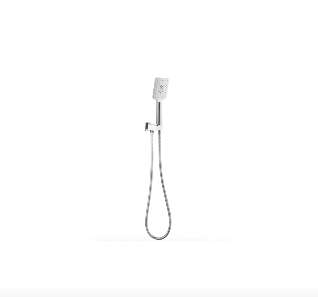 EDEN SQUARE HAND SHOWER ON WALL OUTLET BRACKET CHROME - PSH037-1