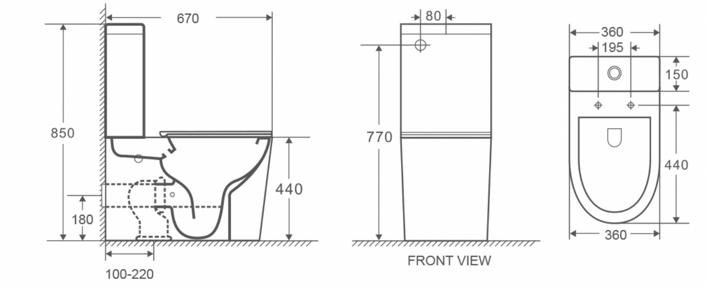 Delara Rimeless Toilet