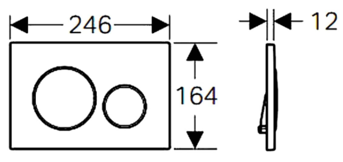 Geberit Sigma20 – Black Plate with Chrome Trim