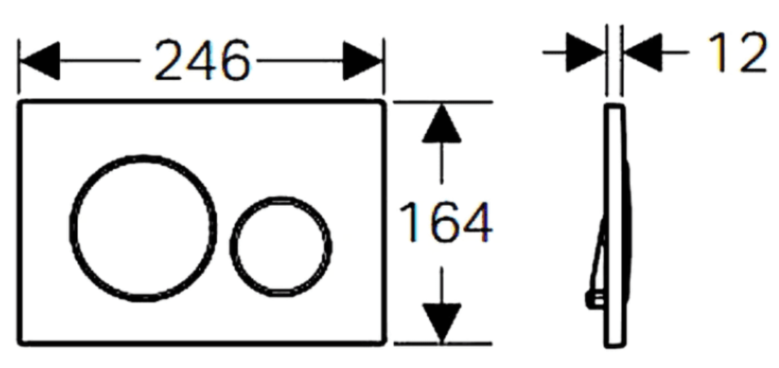 Geberit Sigma20 – Chrome Plate with Chrome Trim