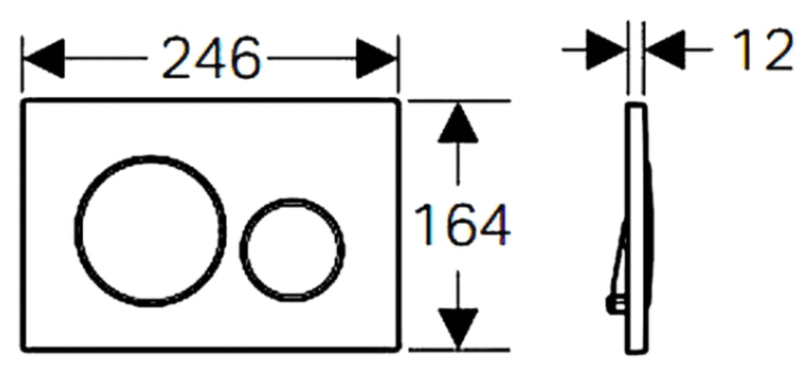 Geberit Sigma20 – Matt Black Plate with Chrome Trim