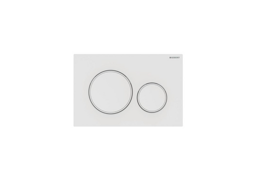 Geberit Sigma20 – Matt White Plate with White Trim