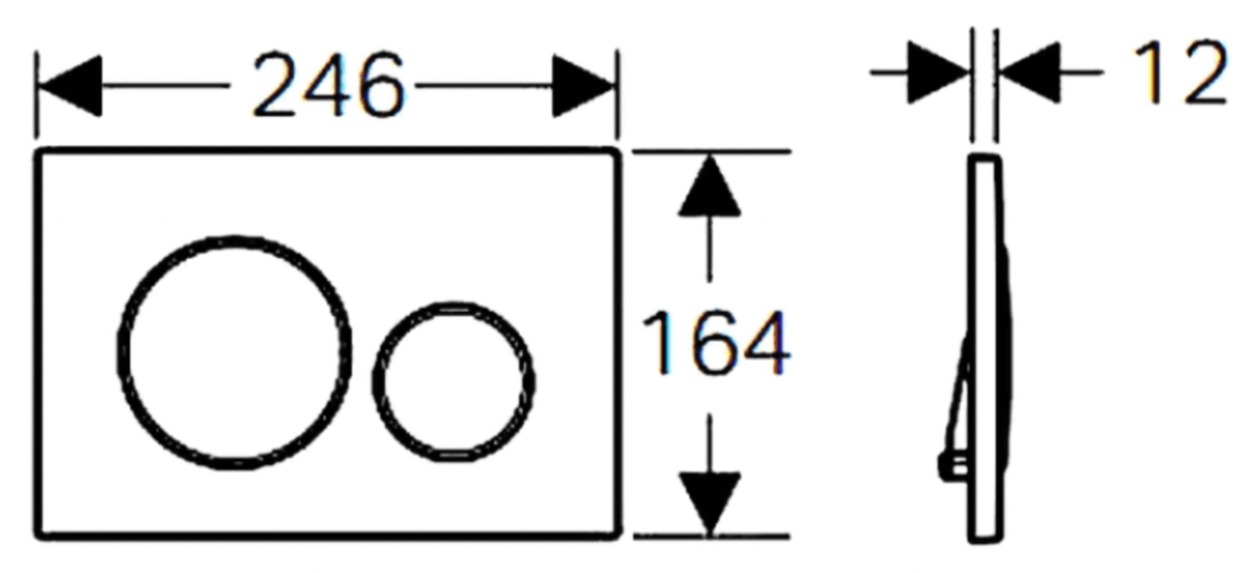 Geberit Sigma20 – White Plate with Gold Trim