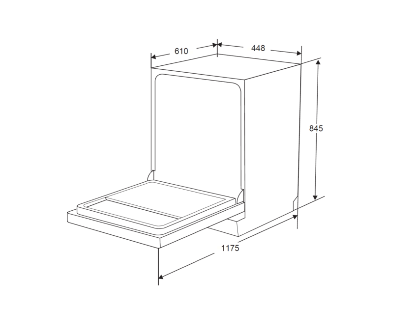 FREESTANDING DISHWASHER - 450MM 9 PLACE SETTINGS