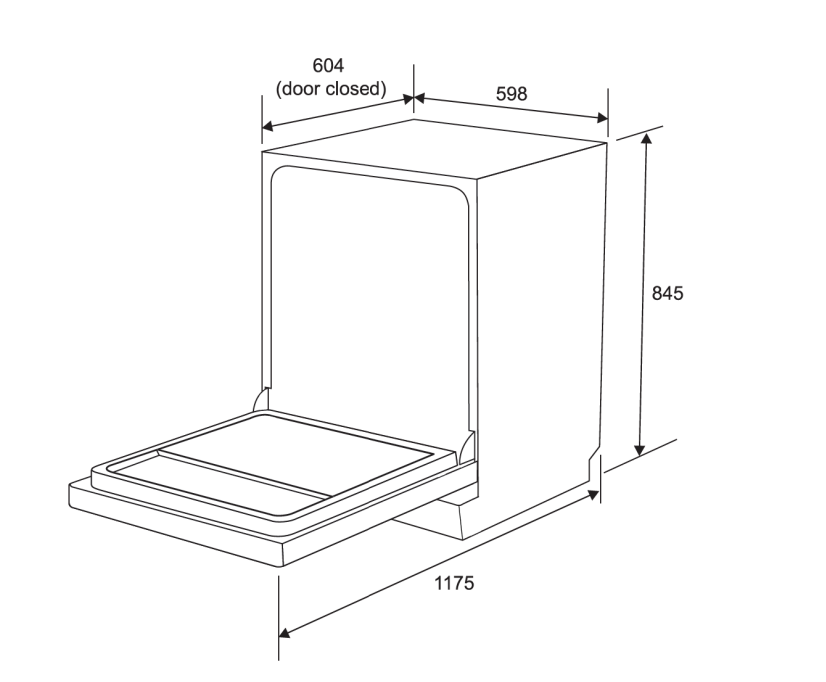 FREESTANDING DISHWASHER - 600MM 12 PLACE SETTINGS