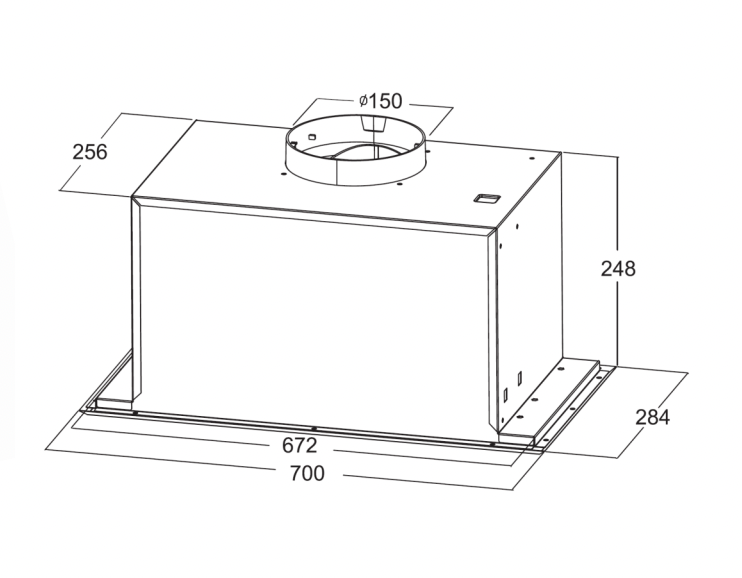 CONCEALED RANGEHOOD - 700MM