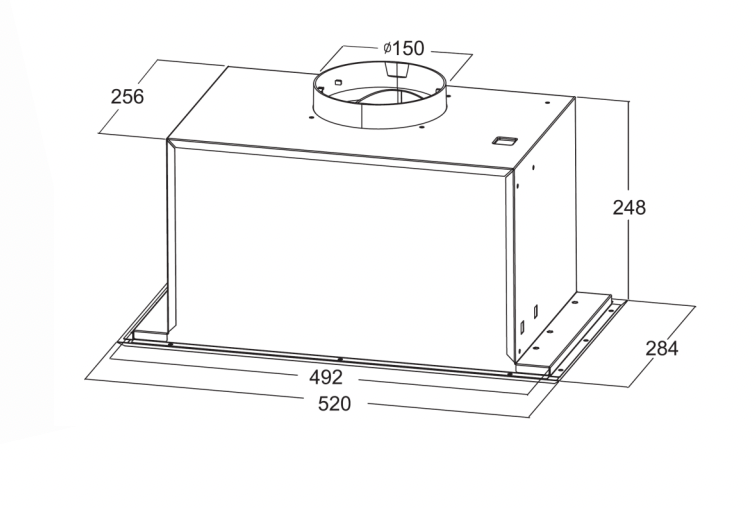 CONCEALED RANGEHOOD - 520MM