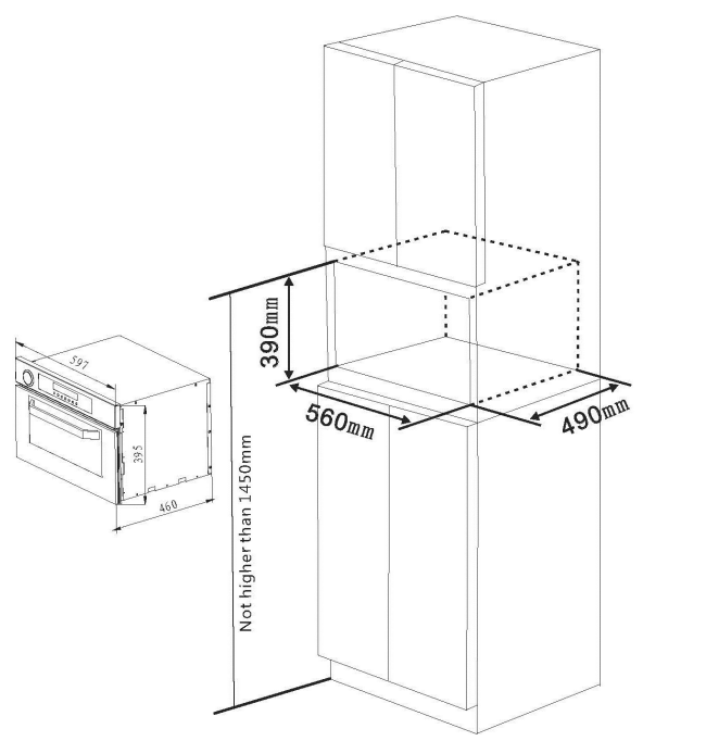 BUILT IN STEAM OVEN - BLACK GLASS