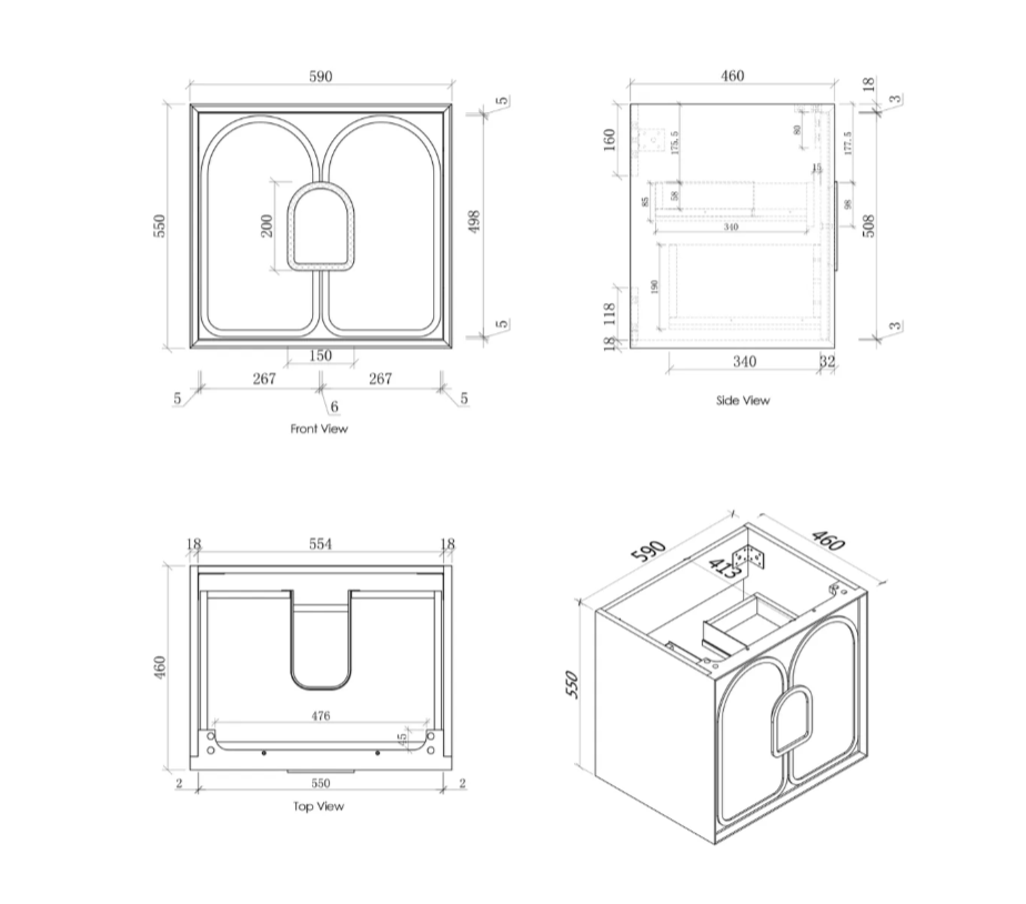 LAGUNA SATIN WHITE 600X460 VANITY