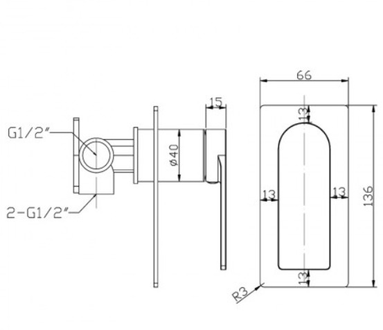 RUKI WALL MIXER - PBS3001