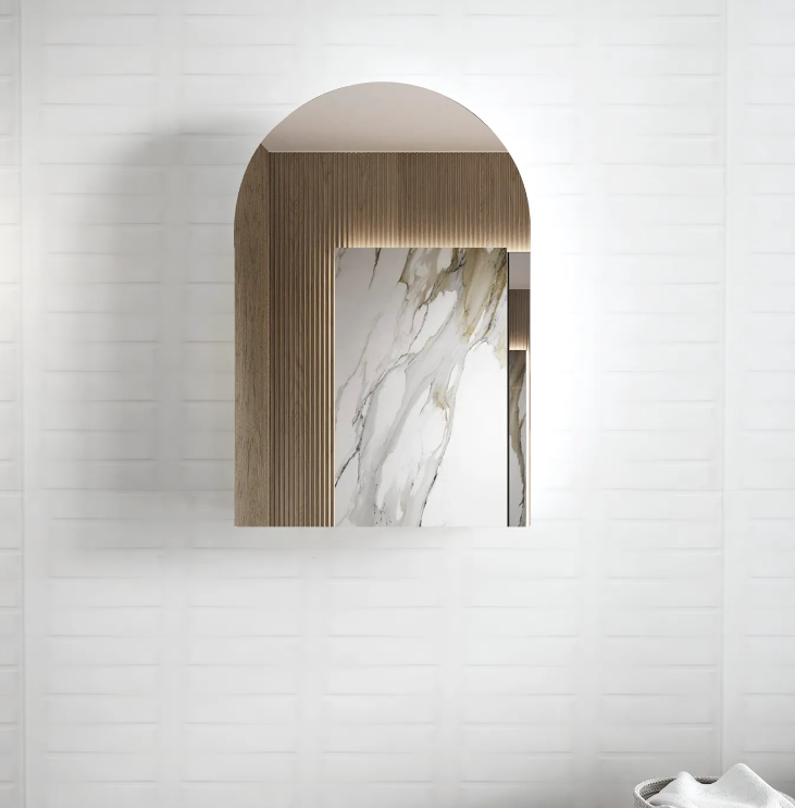 ARSV9060N - ARCHIE SHAVING CABINET 900X600X120 NATURAL OAK
