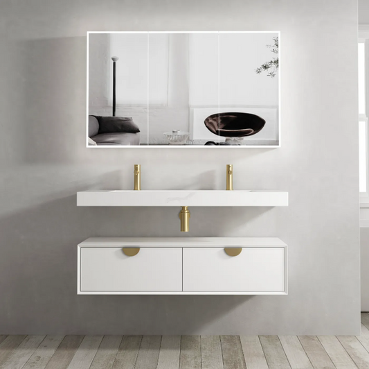 LED-PSV1200 - MOONLIGHT LED SHAVING CABINET 1200X650X130 3 DOORS