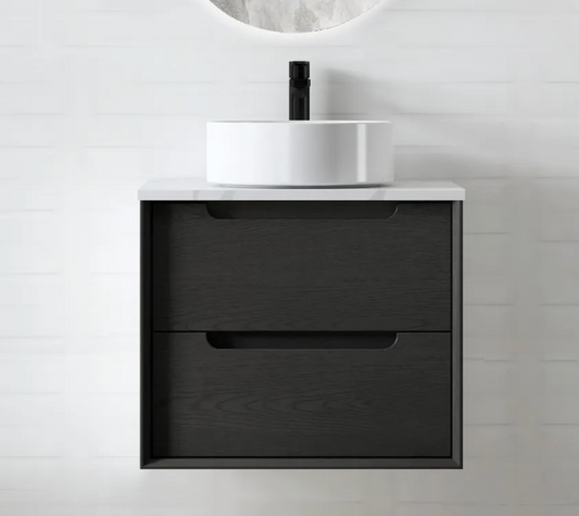 BLACK OAK BYRON 600MM WALL HUNG VANITY