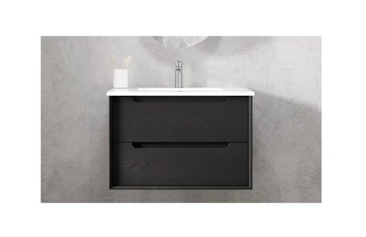 BLACK OAK BYRON 750MM WALL HUNG VANITY