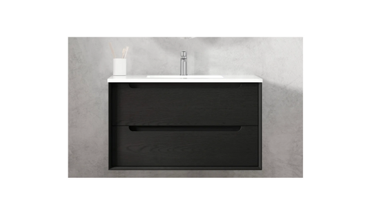 BLACK OAK BYRON 900MM WALL HUNG VANITY