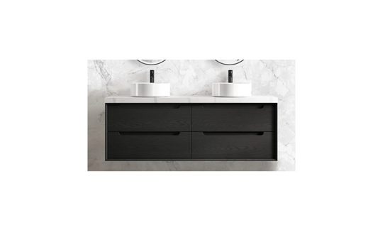 BLACK OAK BYRON 1500MM WALL HUNG VANITY