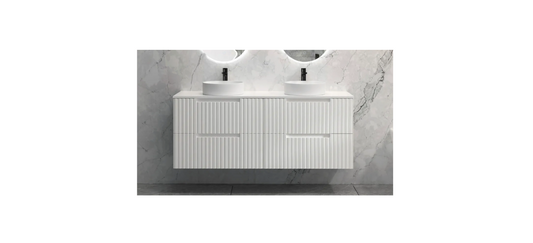 SATIN WHITE NOOSA 1500MM WALL HUNG VANITY