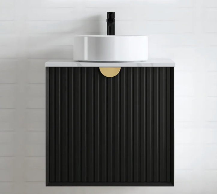 MATTE BLACK MARLO 600MM WALL HUNG VANITY