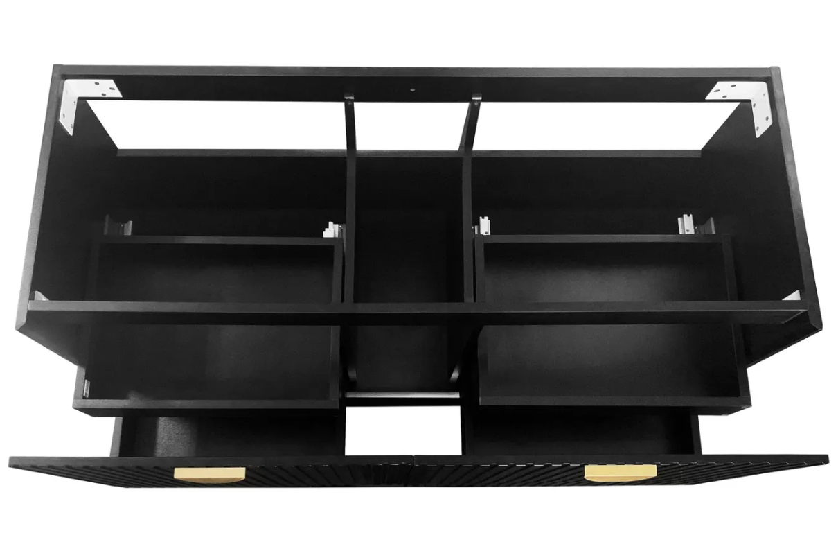 MATTE BLACK MARLO 1200MM WALL HUNG VANITY