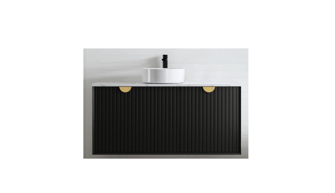 MATTE BLACK MARLO 1200MM WALL HUNG VANITY