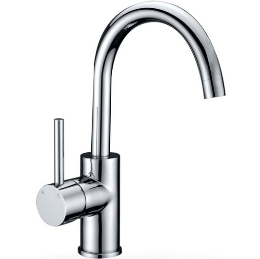 OTUS PIN HANDLE GOOSENECK BASIN MIXER - PC2002SB