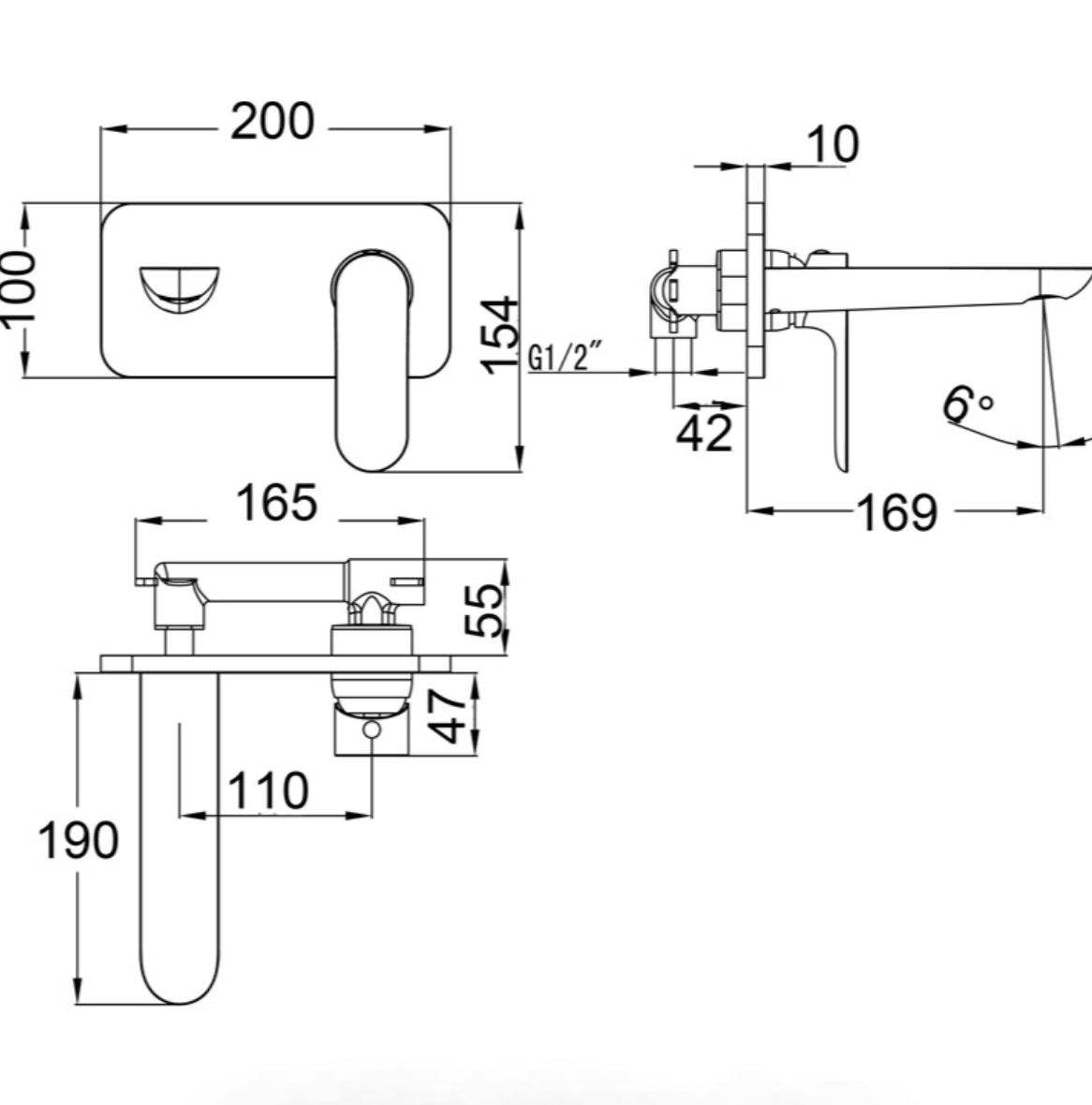 IKON/ BANDA WALL BASIN MIXER SET - HYB22-601