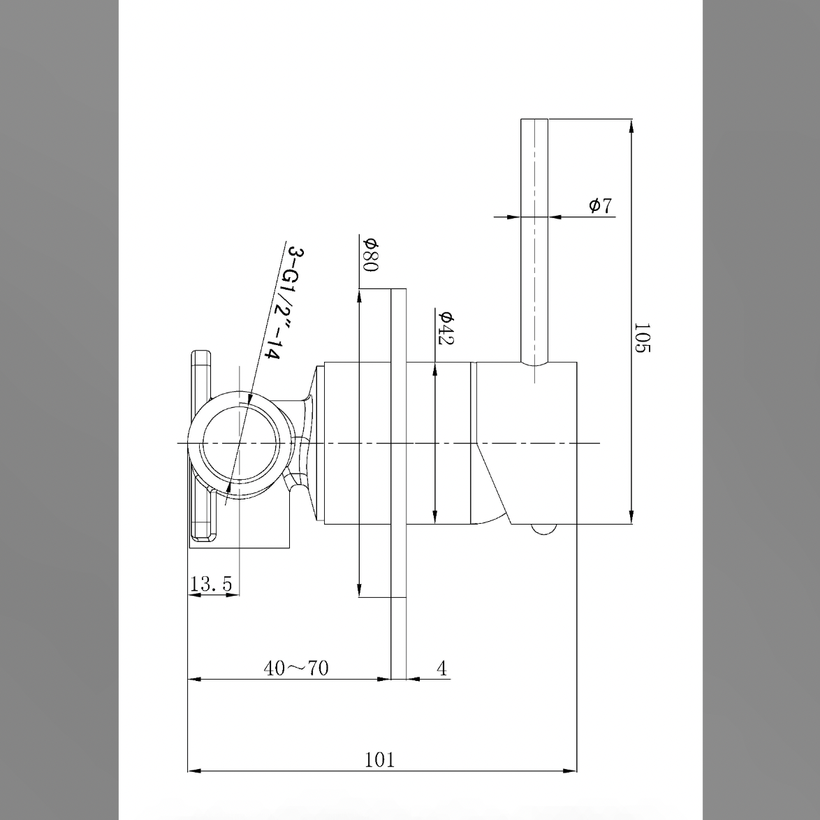 Otus Slimline SS Wall Mixer Trim Kits - PLC3001SS-TK