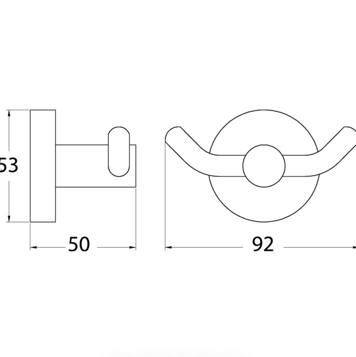 OTUS DOUBLE ROBE HOOK - 8125.