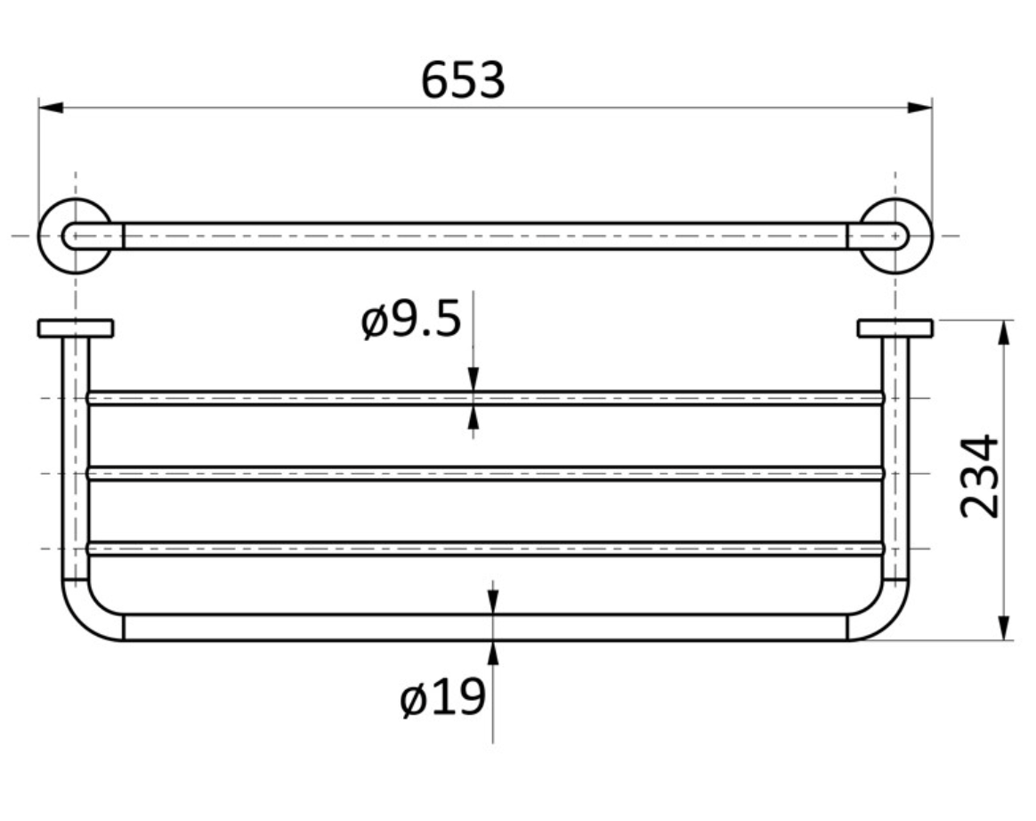 OTUS BATH TOWEL RACK - 8181