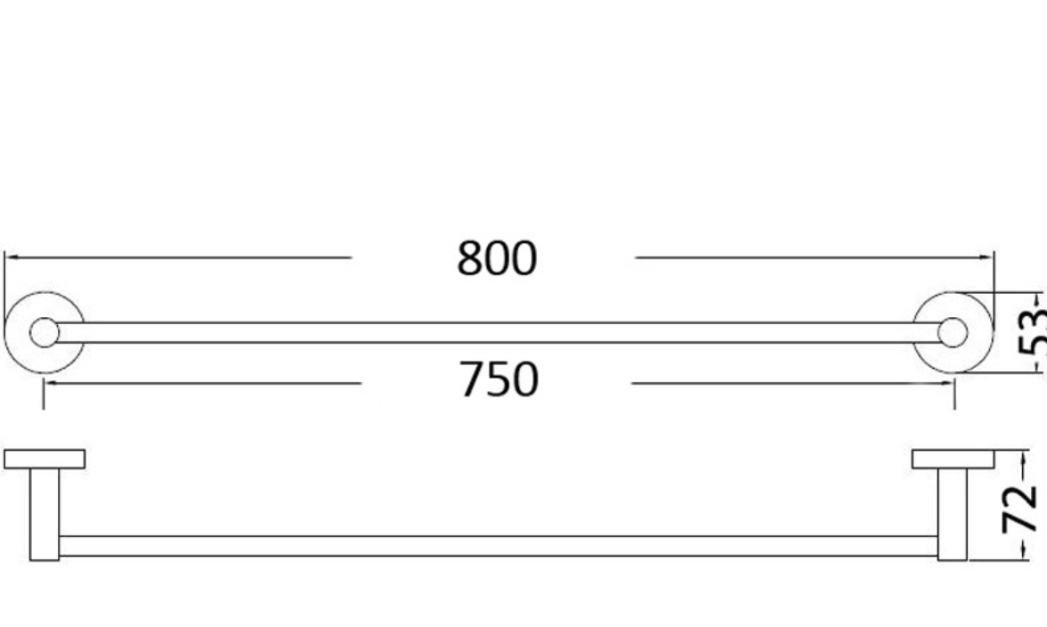 OTUS SINGLE TOWEL RAIL - 8112-75cm – HB Home Improvement
