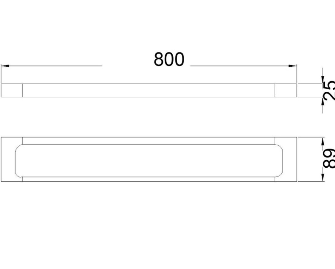 IKON/ SETO SINGLE TOWEL RAIL 800mm - 3803-800