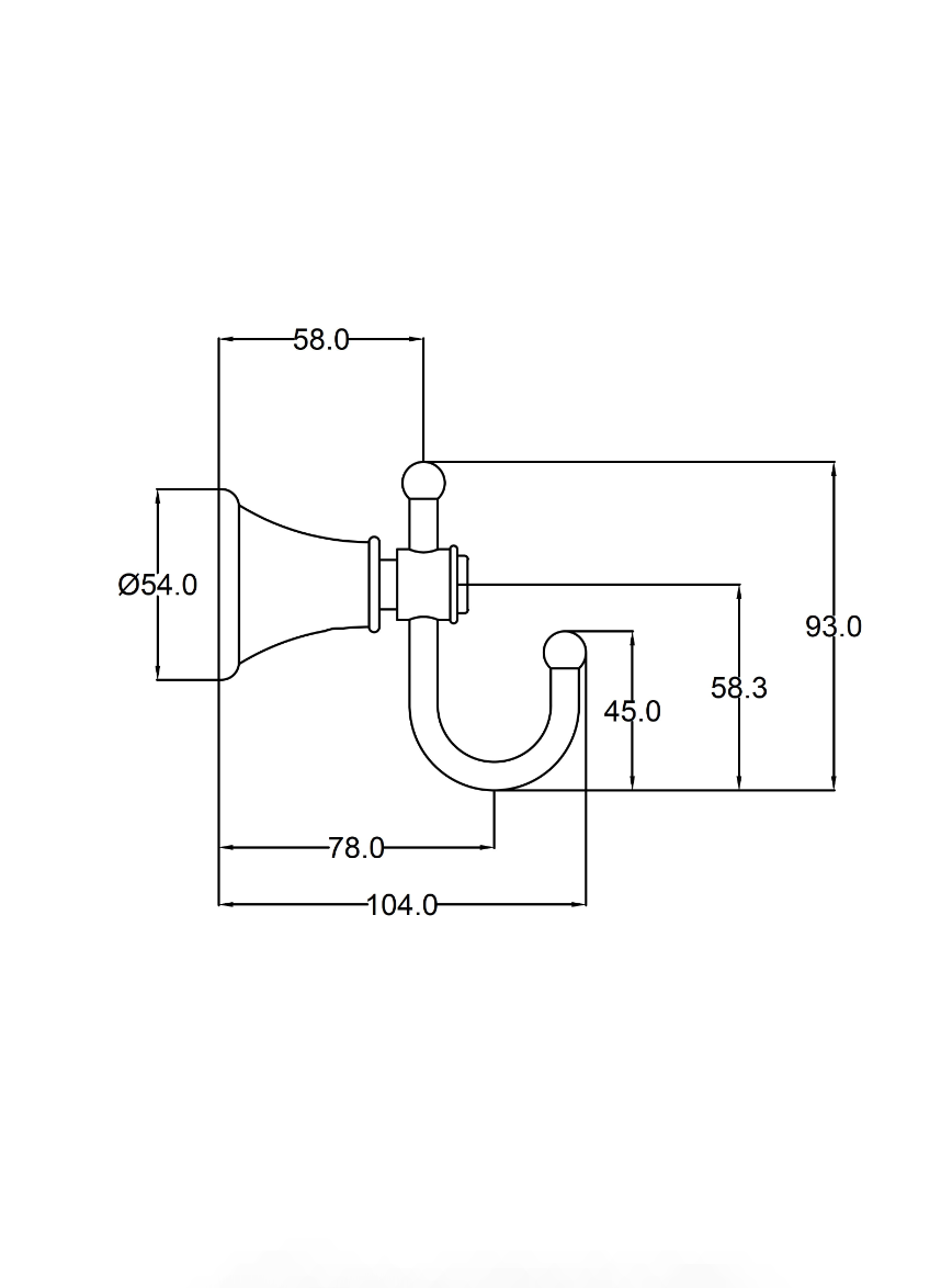 IKON / Clasico Robe Hook - 66506