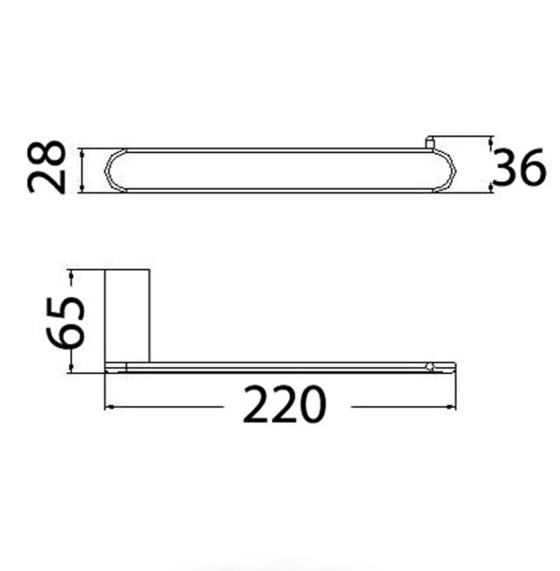 DOVE TOWEL BAR - 7304