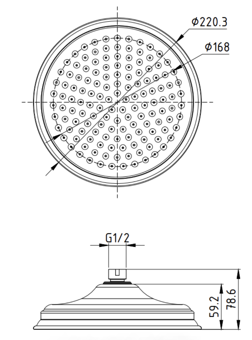 Ikon Clasico Shower Head PRB083