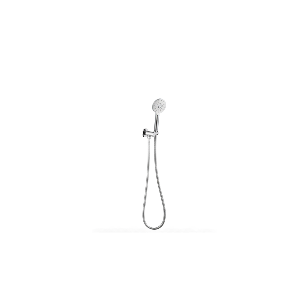 CORA ROUND HAND SHOWER ON WALL OUTLET BRACKET CHROME - PSH036-1