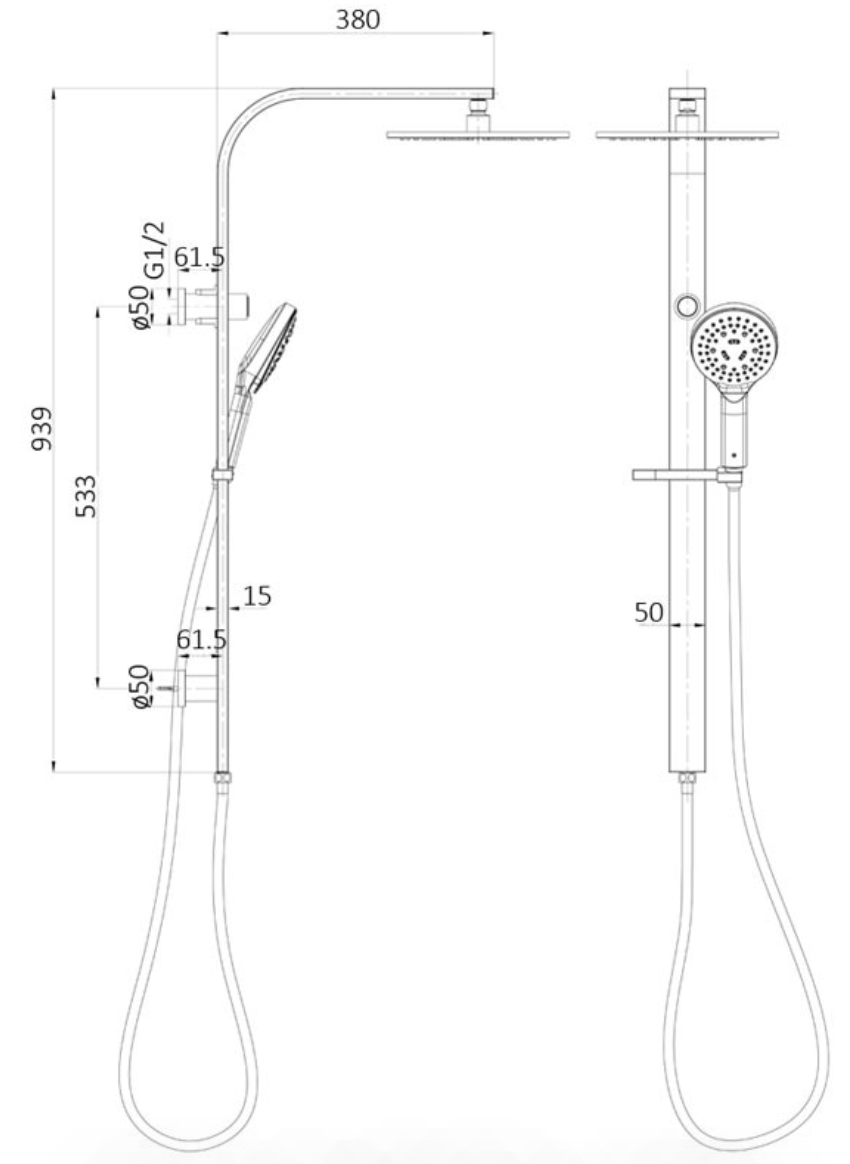 REGAL MULTIFUNCTION SHOWER SET - PHC74167R