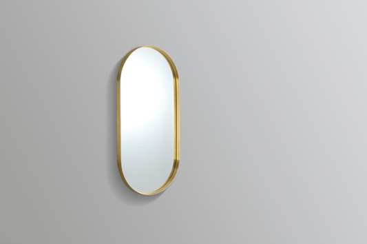 Oliva Oval Yellow Gold Frame Mirror KOV4590F-BG