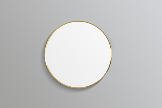 Oliva Round Yellow Gold Frame Mirror KR700F-BG