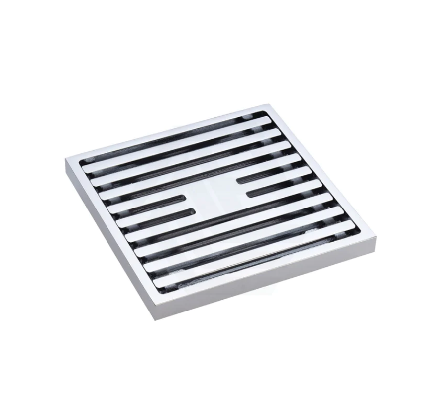 Square Slim Grate Floor Waste Outlet Chrome