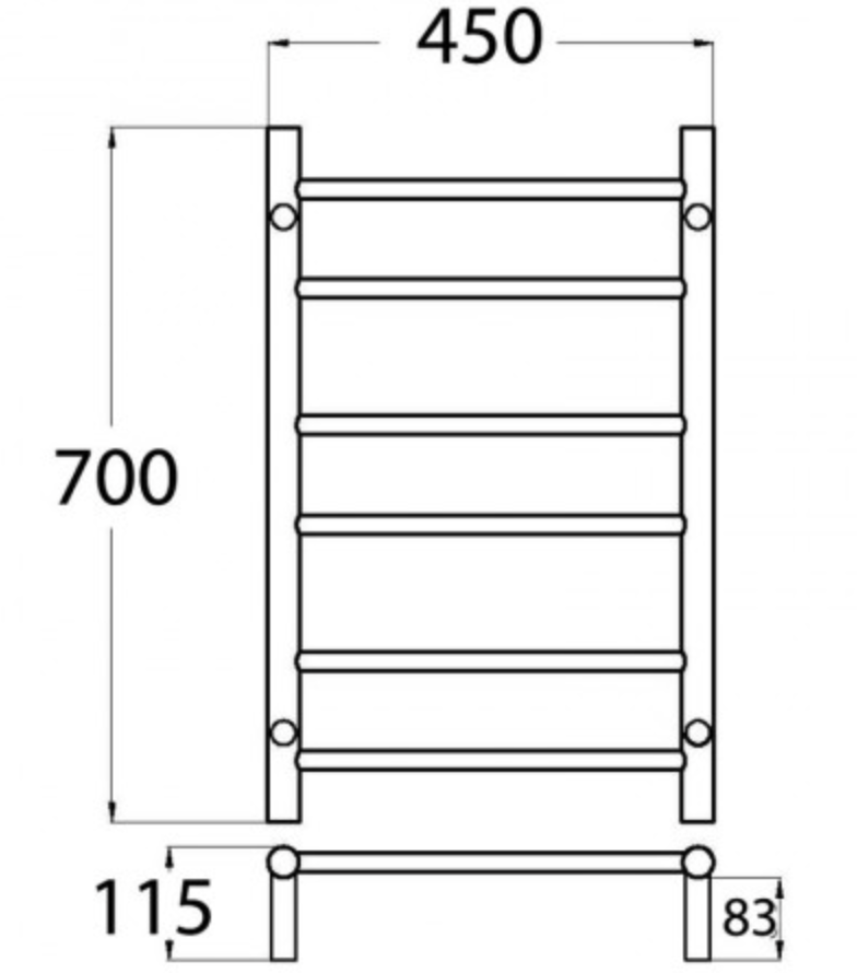 HEATED TOWEL RAIL - HTR-R4-MB