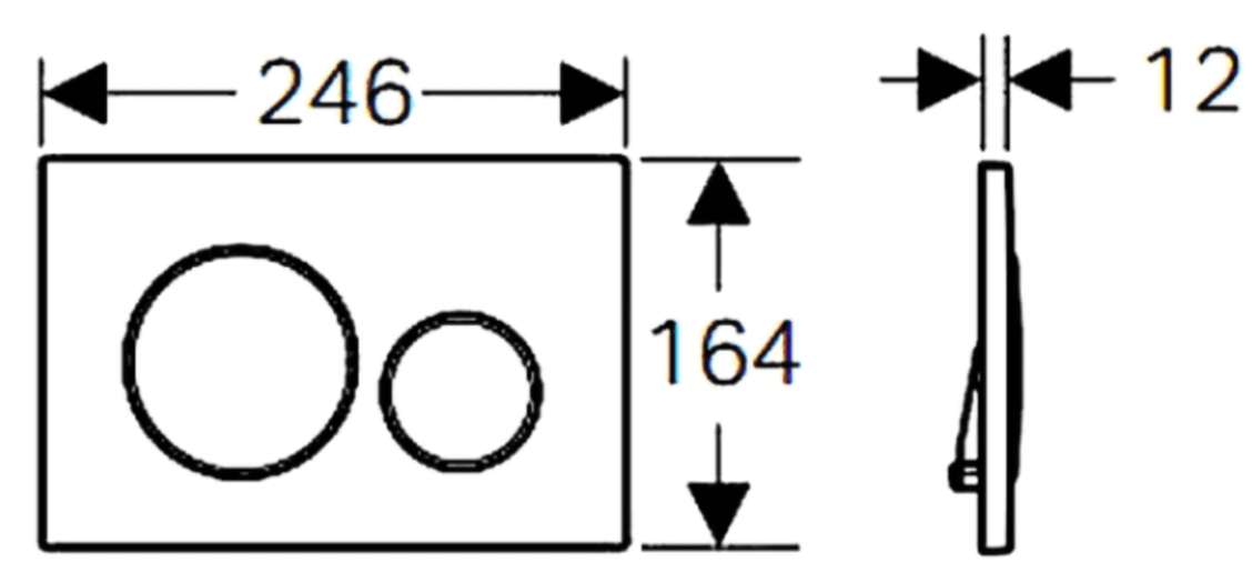 Geberit Sigma20 – Matt Black Plate with Black Trim